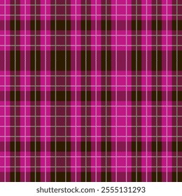 Pink Scotland textile seamless pattern. Fabric texture check tartan plaid. Abstract geometric background for cloth, fabric. Monochrome graphic repeating design. Modern squared ornament