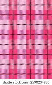 Pink Scotland textile seamless pattern. Fabric texture check tartan plaid. Abstract geometric background for cloth, fabric. Monochrome graphic repeating design. Modern squared ornament.