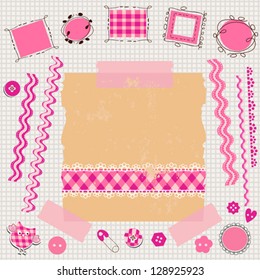 pink scrapbook kit