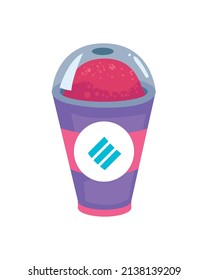 pink scrape drink over white