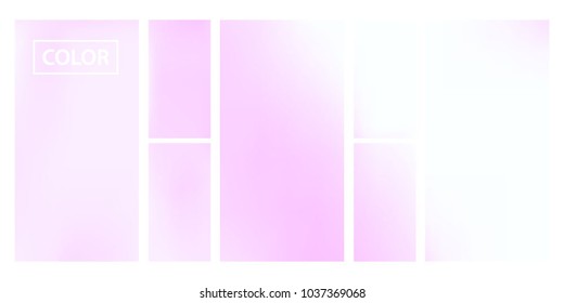 Pink screen gradient set with modern abstract backgrounds. Colorful fluid cover for poster, banner, flyer and presentation. Template with screen gradient set for screens and mobile app. Soft color.