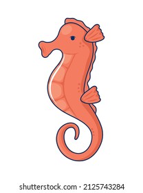 Pink Seahorse Animal Sealife Icon