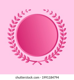 Sello rosa, medalla de calidad de insignia de metal mejor seleccionada en color rosa. ilustración vectorial