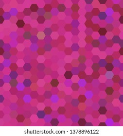 Pink seamless abstract mosaic background. Hexagons geometric background. Design elements. Vector illustration