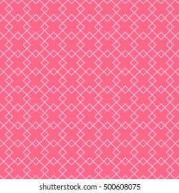 Pink seamless abstract stylish pattern. Repeating girlish feminine ornamental background. Vector illustration.