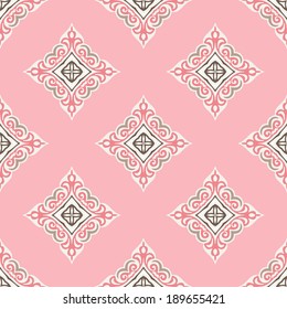 Pink Seamless abstract tiled pattern vector