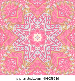 pink Seamless abstract tiled pattern. classical style vector background