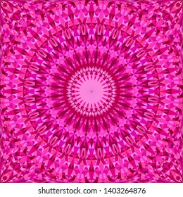 Pink seamless abstract triangle mosaic tile kaleidoscope mandala wallpaper pattern - geometrical vector background illustration
