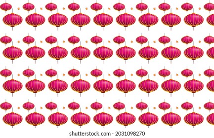 Pink seamless ancient chinese lantern background 
