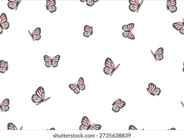 Mariposa sin costura rosa