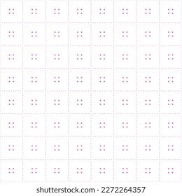 Patrón de puntos de polka a cuadros rosados sin costuras.