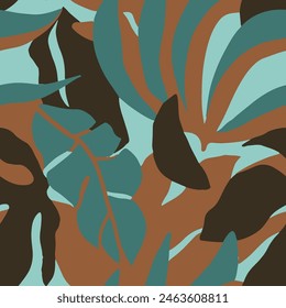 Pink Seamless Classic Flora Invitation Texture. Green Repeated Nature Foliage Style, Seamless Print. Orange Repetitive Summer Branch Template Background. 