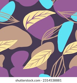 Pink Seamless Contemporary Bloom Element Background. Bright Repetitive Decoration Graphic Illustration, Seamless Wallpaper. Hippie Repeated Summer Beach Artwork Art. 