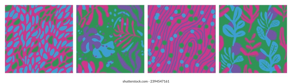 Vector De Plantilla De Jardín Creativo Y Sin Margen Rosa. Pintura Primaria De Decoración Repetida De Gradiente, Fondo Sin Margen. Vibrante Y Continua Elegante Entorno Textil De Belleza. 