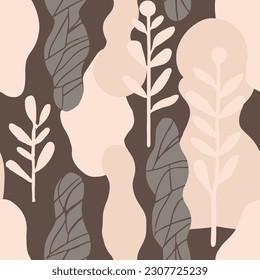 Pink Seamless Decoration Graphic Quill Art. Black Continuous Creative Spring Surface, Seamless Print. Hippie Seamless Classic Foliage Decor Vector. 