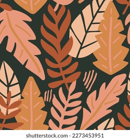 Pink Seamless Doodle Branch Invitation Backdrop. Light Endless Color Plant Lines, Seamless Print. Dark Repeated Fashion Tree Quill Texture. 