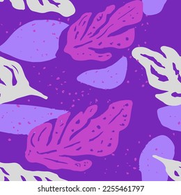 Pink Seamless Elegant Garden Element Texture. Colorful Seamless Contemporary Branch Ornament, Seamless Print. Pastel Continuous Classic Retro Invitation Backdrop. 