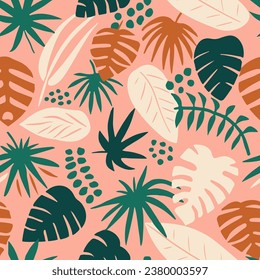 Pink Seamless Elegant Spring Invitation Vector. Blue Endless Nature Beauty Surface, Seamless Texture. Green Continuous Contemporary Garden Scribble Print. 