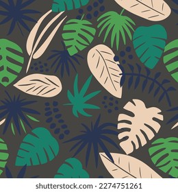 Pink Seamless Fashion Artistic Fabrics Wallpaper. Orange Endless Color Plant Artwork, Seamless Background. Hippie Repetitive Summer Simple Surface Art. 