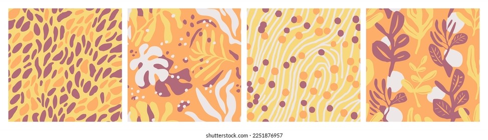 Pink Seamless Fashion Flora Ornament Backdrop. Purple Endless Decoration Beach Watercolor, Seamless Vector. Dark Seamless Doodle Blossom Paint Texture. 