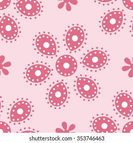 Pink seamless floral background