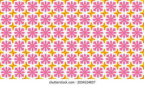 Pink seamless floral pattern background, modern shape composition, eps 10 vector.