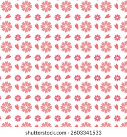 Pink seamless floral pattern design