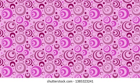 Pink Seamless Geometric Circle Pattern Background
