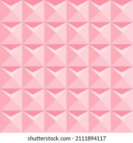 Pink seamless geometric pattern. Delicate repeatable cute background. Decorative endless 3d texture