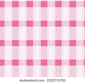 pink seamless gingham pattern vector illustration