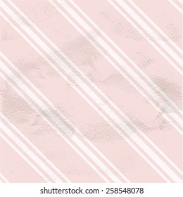 Pink seamless grungy vintage pattern from white diagonal strips of different thickness