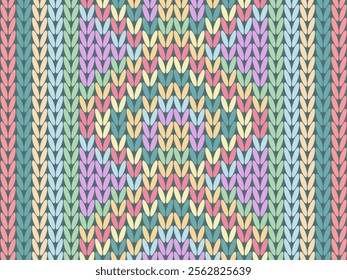 Pink seamless knitted fabric pattern for fabric design vector, knitting fabric background, knitting pattern design

