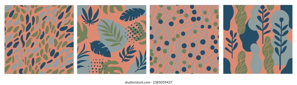 Pink Seamless Nature Beautiful Fabrics Design. Gradient Repetitive Elegant Branch Textile, Seamless Print. Orange Seamless Color Decorative Leaves Vector. 