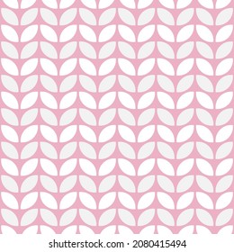 Pink seamless pattern with abstract leaves or flower petals.
