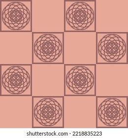 Pink seamless pattern, abstract motif for design and decoration, patchwork square background
