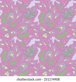Pink seamless pattern "apple blossom"