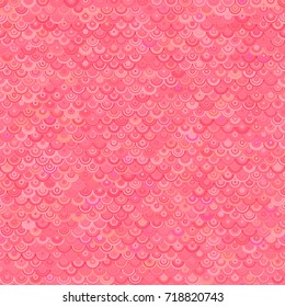 Pink seamless pattern from arcs and rings. Like romantic and cute chain mail. Abstract vector background for web page, banners, fabric, home decor, wrapping, valentines day design, greeting card.