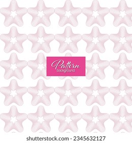 Pink seamless pattern asterisks linear. Vector background