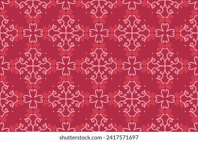 pink seamless pattern background with vintage style. suitable for textile, tile, wall decor, background, banner