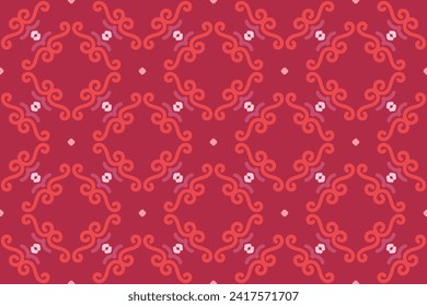 pink seamless pattern background with vintage style. suitable for textile, tile, wall decor, background, banner