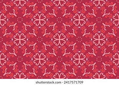 pink seamless pattern background with vintage style. suitable for textile, tile, wall decor, background, banner