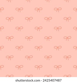 Pink seamless pattern with pink bows