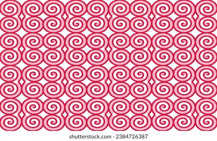 pink seamless pattern with circles, Fuzzy spin spiral block repeat seamless pattern, design for fabric print or wallpaper