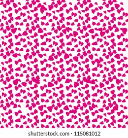 pink seamless pattern with colors hearts. Vector illustration for your design