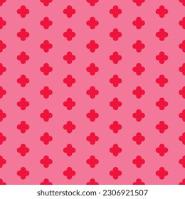 Pink seamless pattern with pink cross