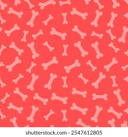 Pink seamless pattern with light pink bones