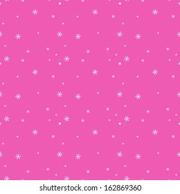 pink seamless pattern with snowflakes