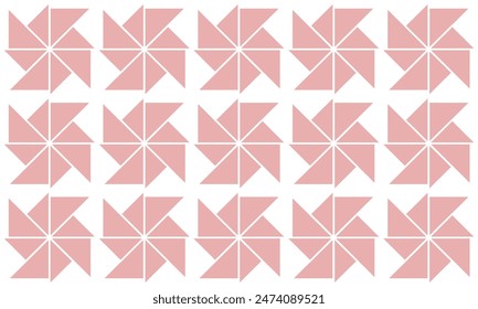 Pink seamless pattern with triangles, abstract triangle geometric background patch work seamless repeat style, replete image design for fabric printing