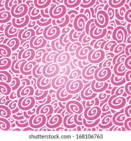 Pink seamless pattern. Vector curve