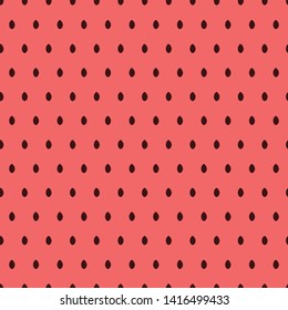 Pink seamless pattern with watermelon seeds